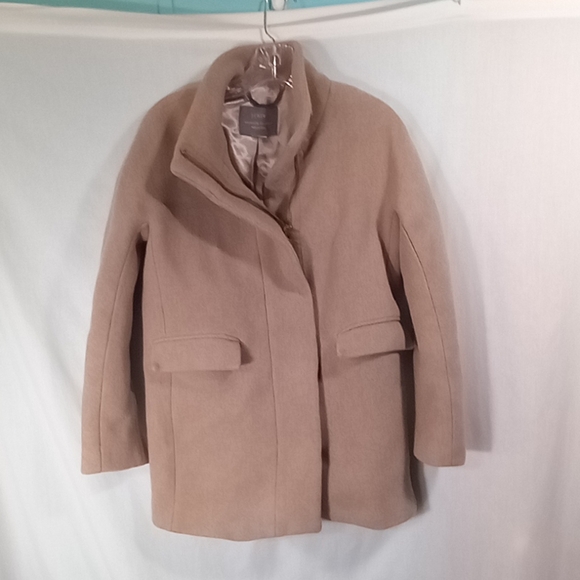 J.Crew Tan Nello Gori Stadium Cloth Wool Blend Coat Size 4 - Picture 1 of 8